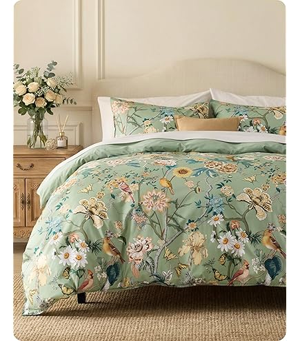 Amazon.com: DOMAIN 3pc Queen Duvet Cover Set - Orange and Blue